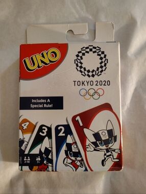 UNO Tokyo 2020 Olympics Card Game Mattel Limited Edition Rare Special Rule NIP